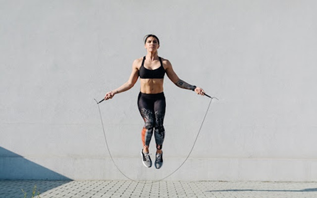 Make sure you stand in the right position when jumping rope
